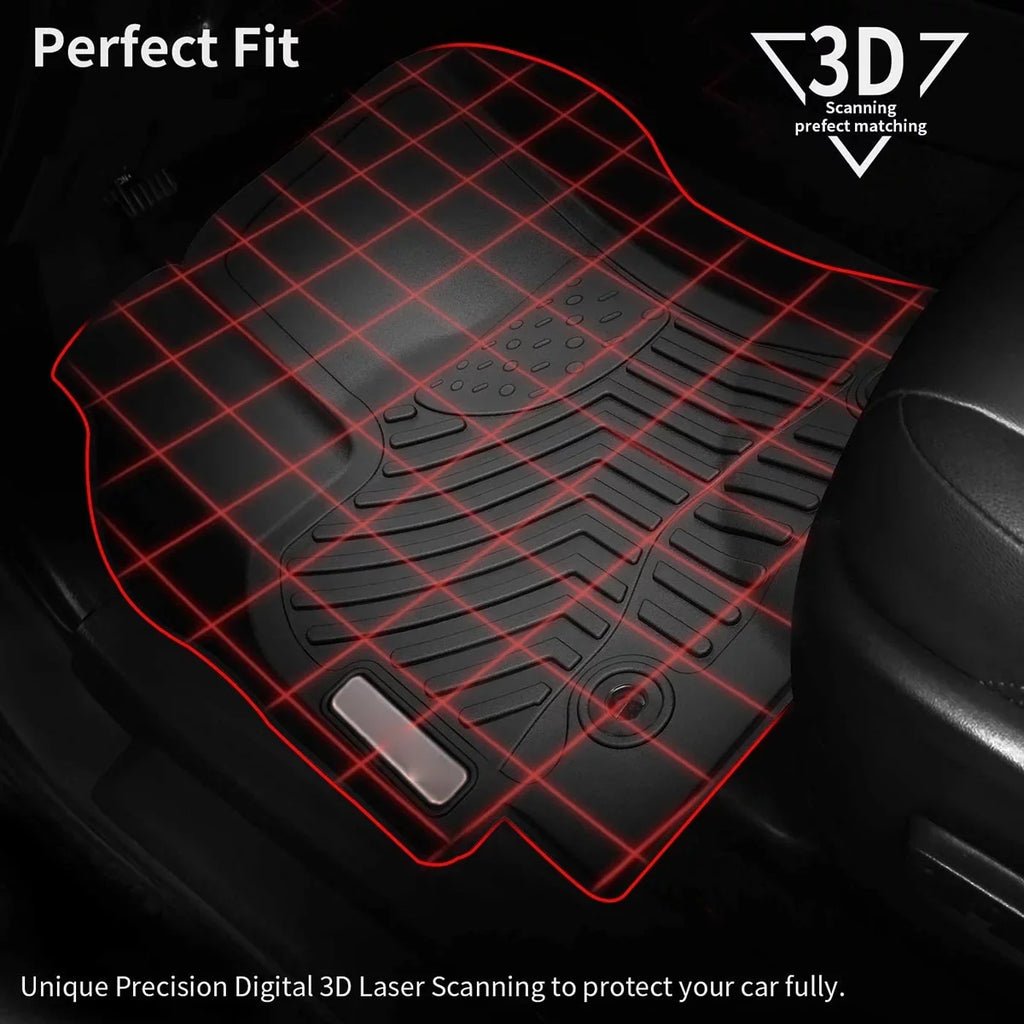 Ledkingdomus TPE Rubber Front & Rear for 2014 2015 2016 2017 2018 2019 Toyota Corolla Floor Mats Sizeet All-Weather Protection