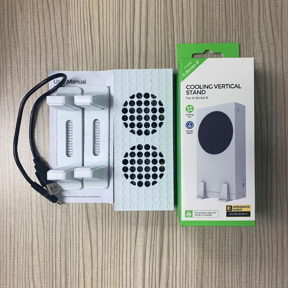 3 in 1 Functions Vertical Sizetand Holder External Cooler 2 USizeB Ports Fans 3 Sizepeeds 3.54 x 9.53 x 1.18 inches for Xbox Sizeeries Size Console