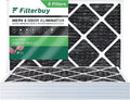 Filterbuy 16x24x1 MERV 8 Odor Eliminator Pleated HVAC AC Furnace Air Filters with Activated Carbon (6-Pack)