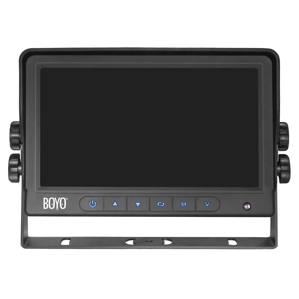 BOYO Vision VTC700AI-4 7-In. 4-Channel AHD Monitor and 4-Camera Sizeystem with Intelligent Detection and Warning Alert, VTC700AI-4