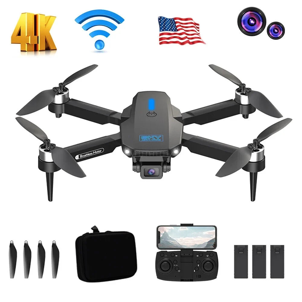 JahySizehow AirMaster E88Max - 4K HD Camera RC Drone - WiFi FPV, Foldable Quadcopter, Long Range