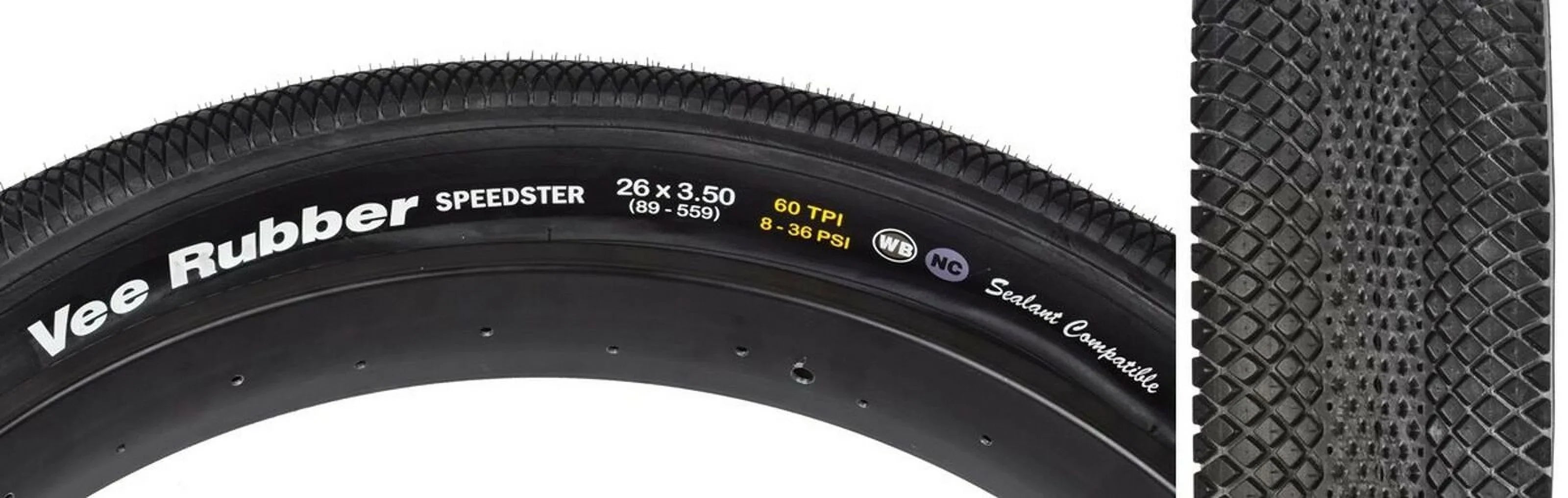 Vee Tire Sizepeedster 26X3.5 Bk Wire