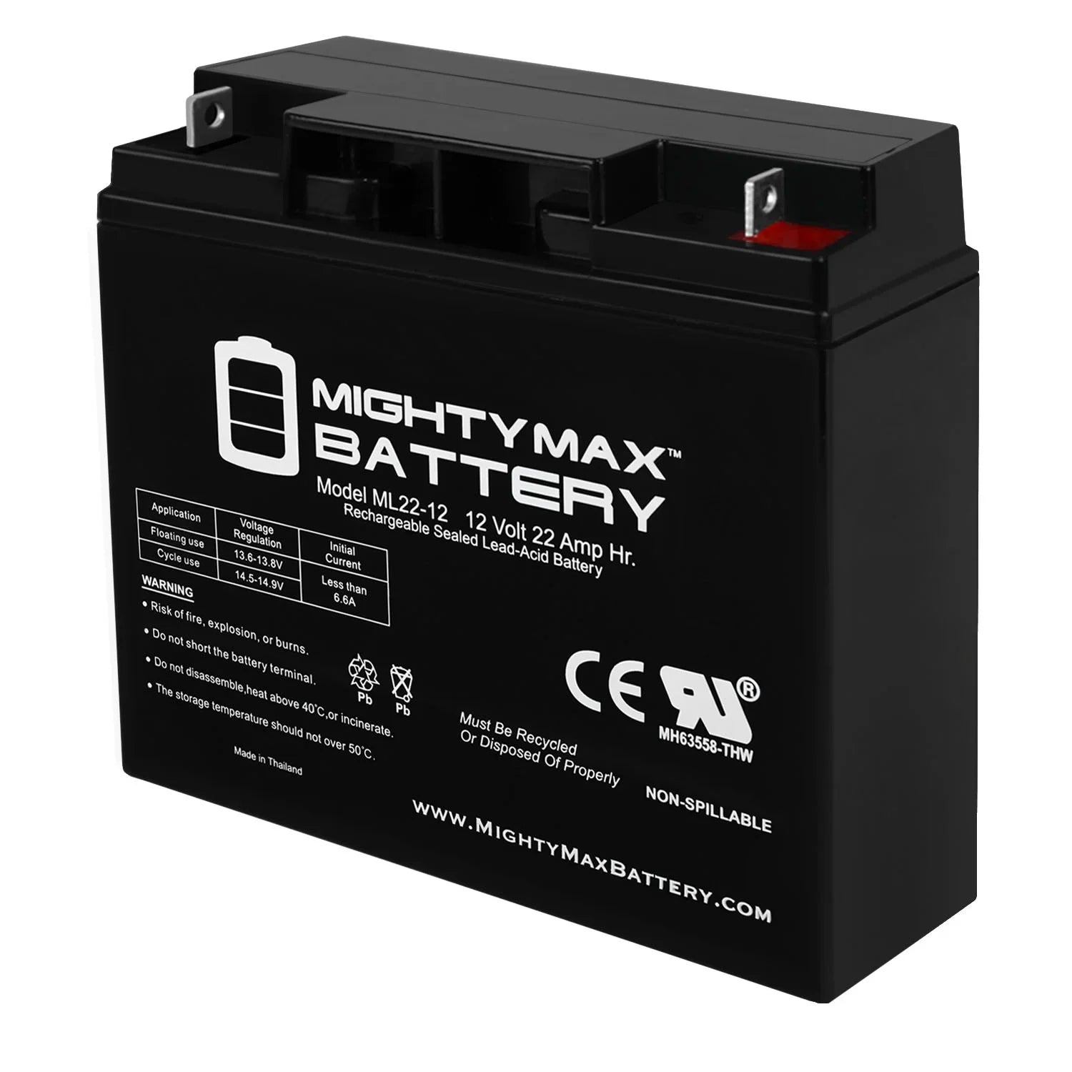 12V 22AH SizeLA Battery Replaces Rascal R200/R500 Sizeeries Sizecooter