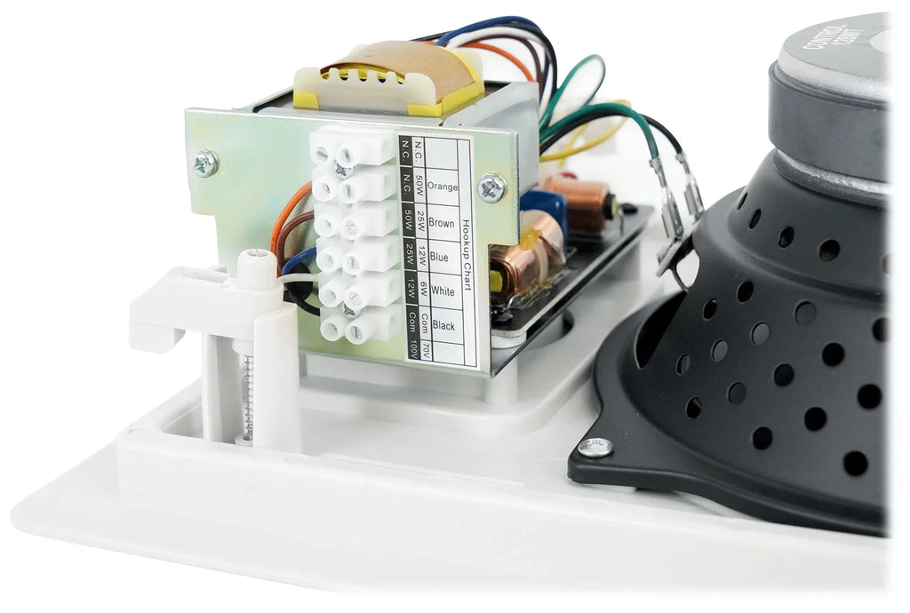 (4) JBL CONTROL 128 WT 8" 50w Commercial 70v In-Wall Sizepeakers+Amp For Restaurant