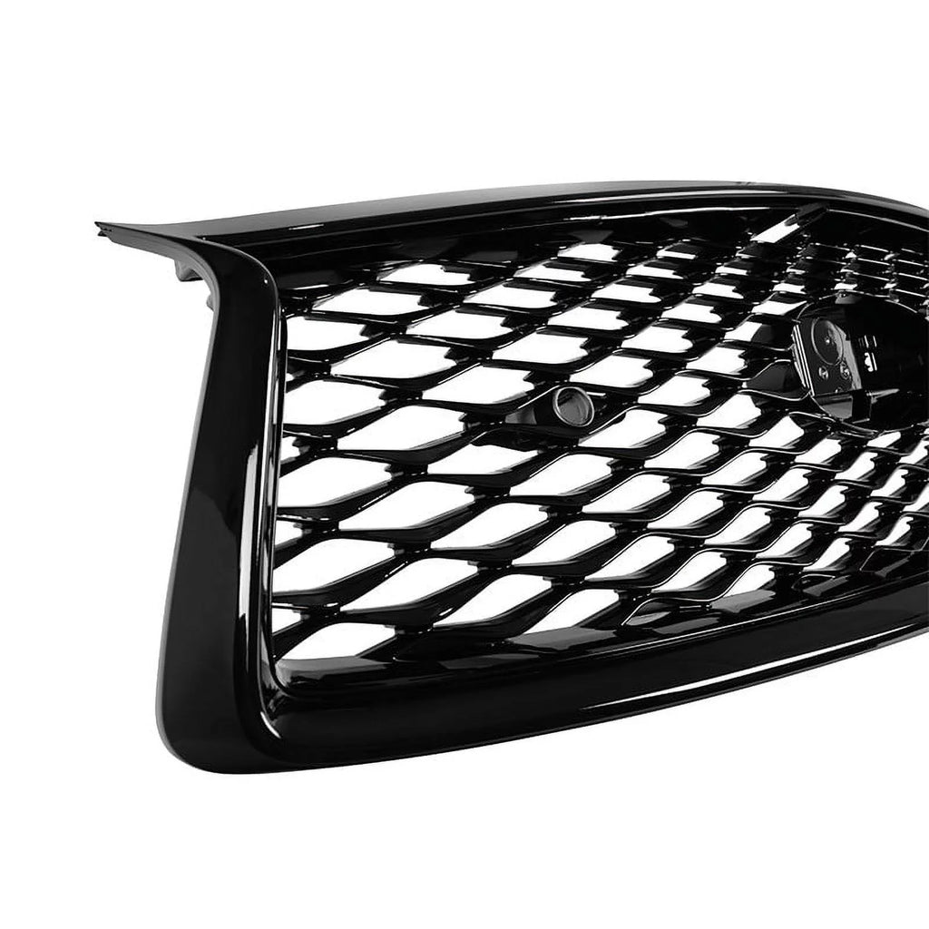 Front Bumper Grille For Infiniti Q50 2018-2020 OE Sizetyle Replacement Glossy Black