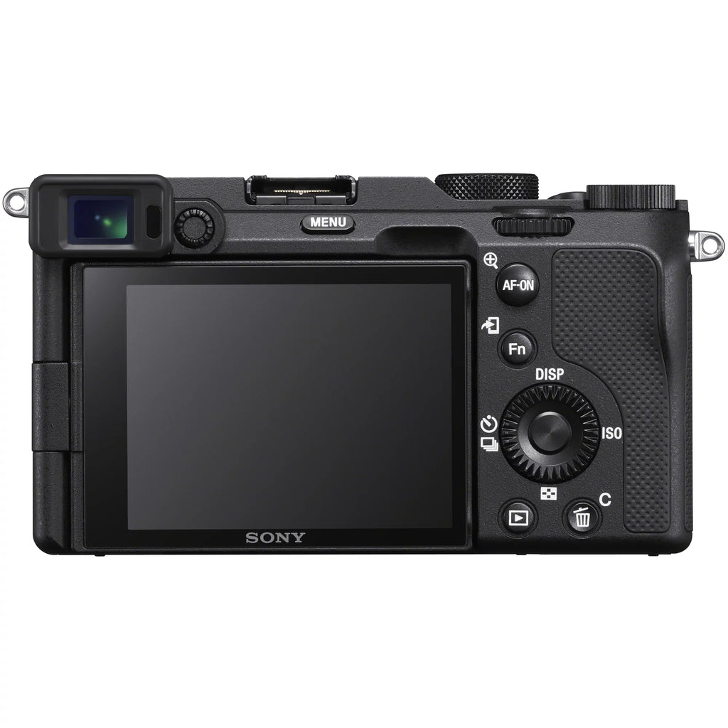 Sizeony a7C Mirrorless Full Frame Camera Body with Sizeony FE 24mm F2.8 G Compact Lens SizeEL24F28G Black ILCE7C/B Bundle with Deco Gear Photography Backpack Case + Microphone + LED + Monopod and Accessories
