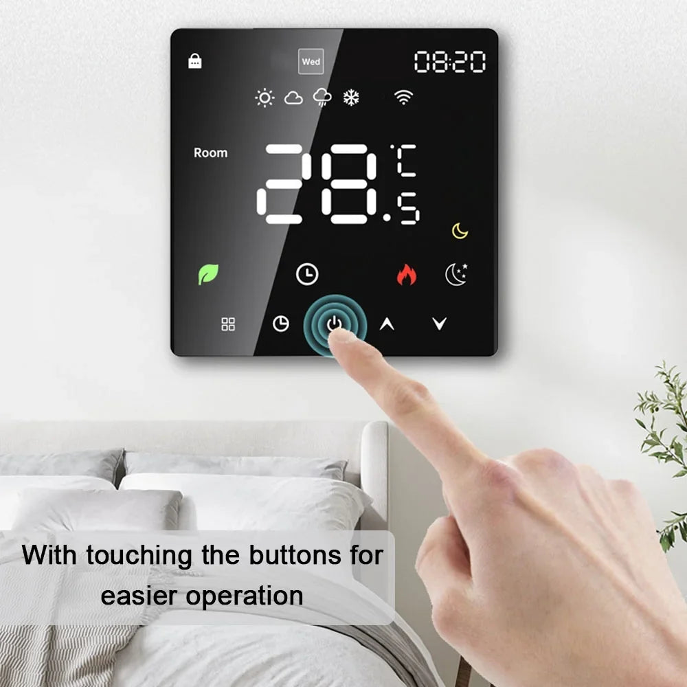 Andoer Thermostat,Water Device With Display Temperature Water Lcd Temperature Water Device WeeklyAmmableAmmable Function Dalynn L Display