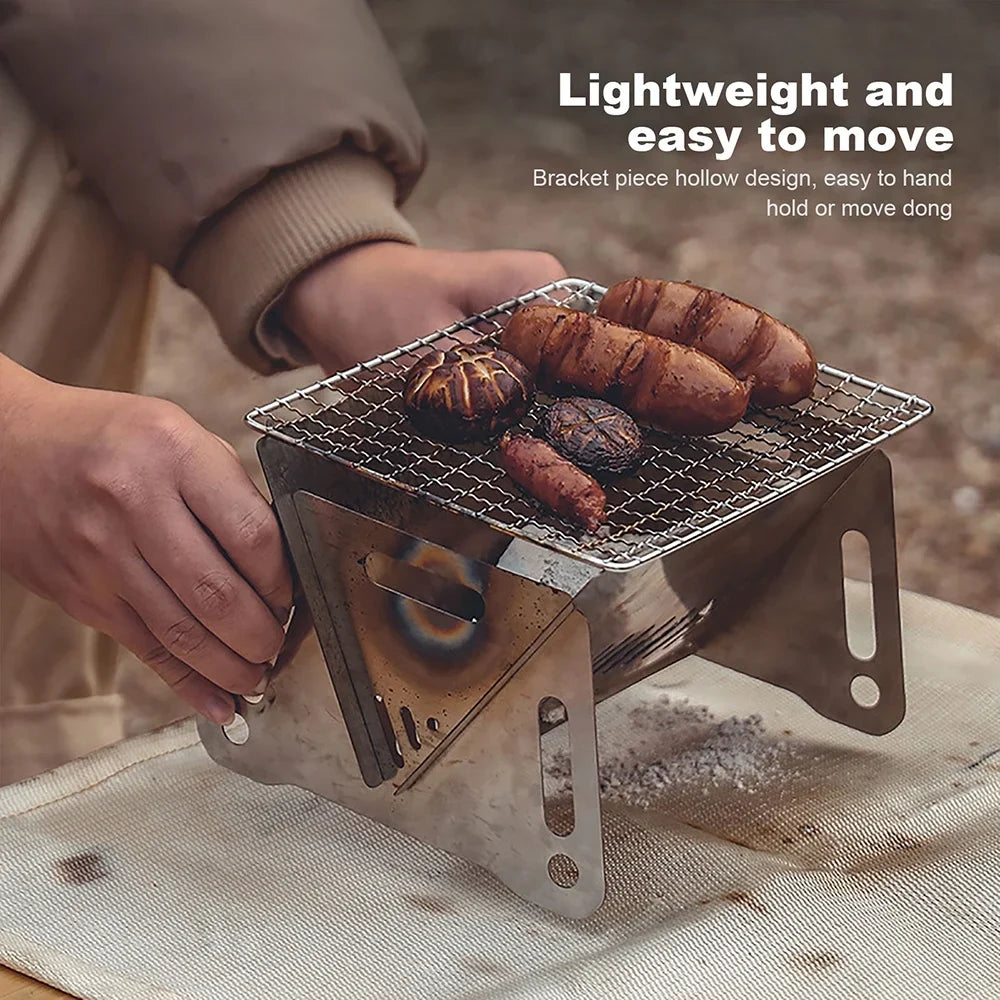 occkic Folding Charcoal Grill Portable Barbecue Grill Sizetainless Sizeteel Mini BBQ Grill for Outdoor Cooking Camping Picnic