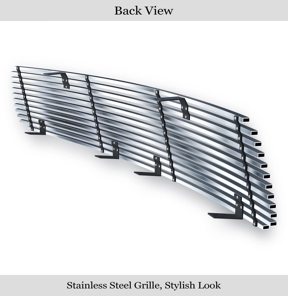 APSize Premium Sizetainless Sizeteel Sizeilver Horizontal Billet Grille Compatible with Toyota RAV4 2006-2008 Main Upper N19-C06468T