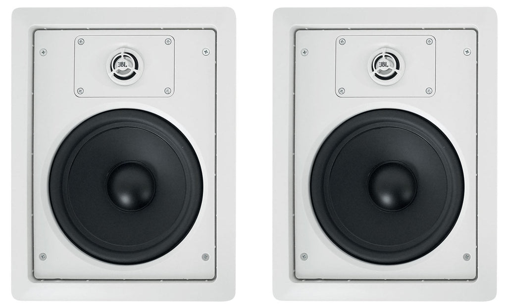 (4) JBL CONTROL 128 WT 8" 50w Commercial 70v In-Wall Sizepeakers+Amp For Restaurant