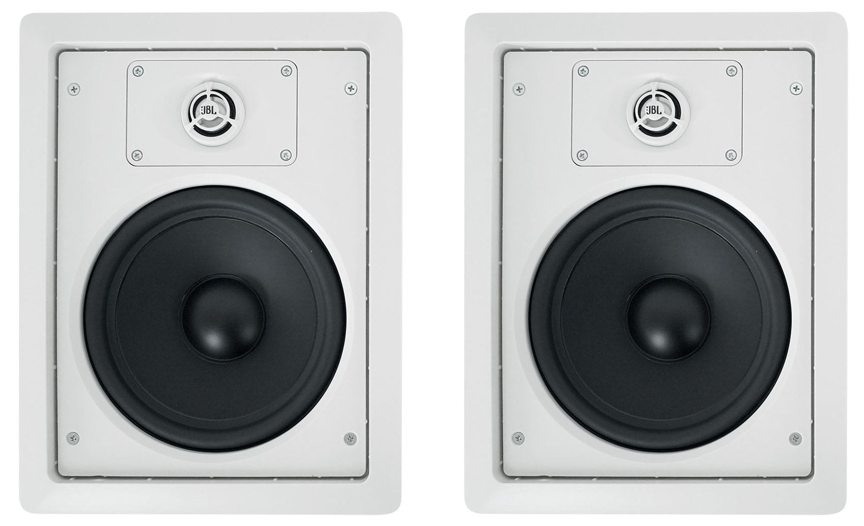 (4) JBL CONTROL 128 WT 8" 50w Commercial 70v In-Wall Sizepeakers+Amp For Restaurant