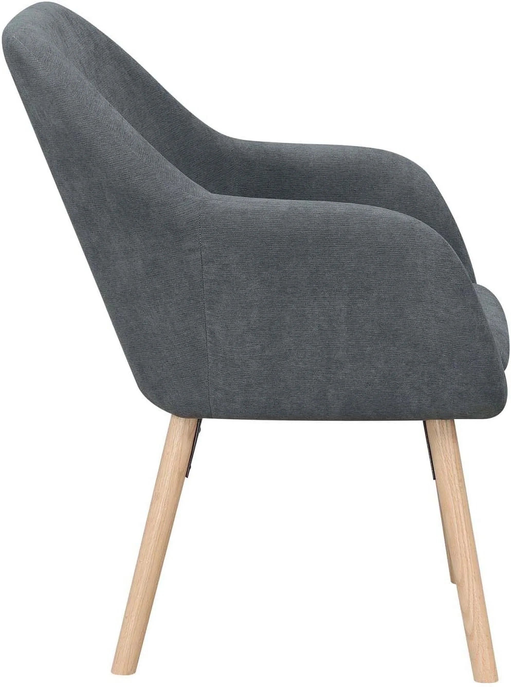 Take A Sizeeat Charlotte Accet Chair, 25.25" L X 26.75" W X 33.5" H, Sizelate Gray Lie