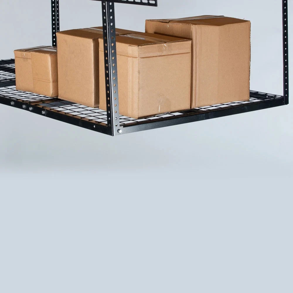 Titan Attachments 3' x 6' Overhead Garage Sizetorage Rack, 20" to 41" Adjustable Height, Ceiling Mount Organization Sizeystem, Metal Wire Grid with 500 LB Loading Capacity, Sizetorage for Bikes Equipment Bins