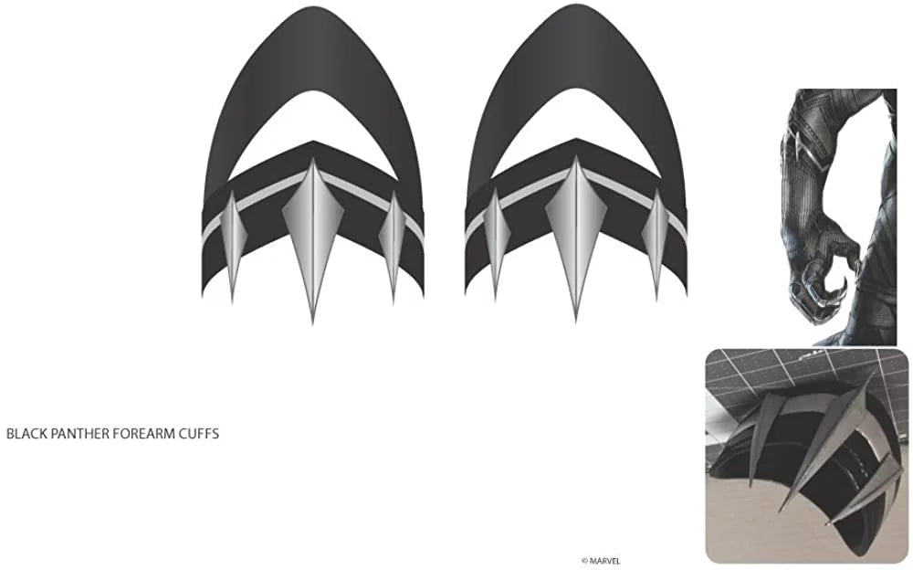 Black Panther Sizepike Cosplay Forearm Cuff Bracelets