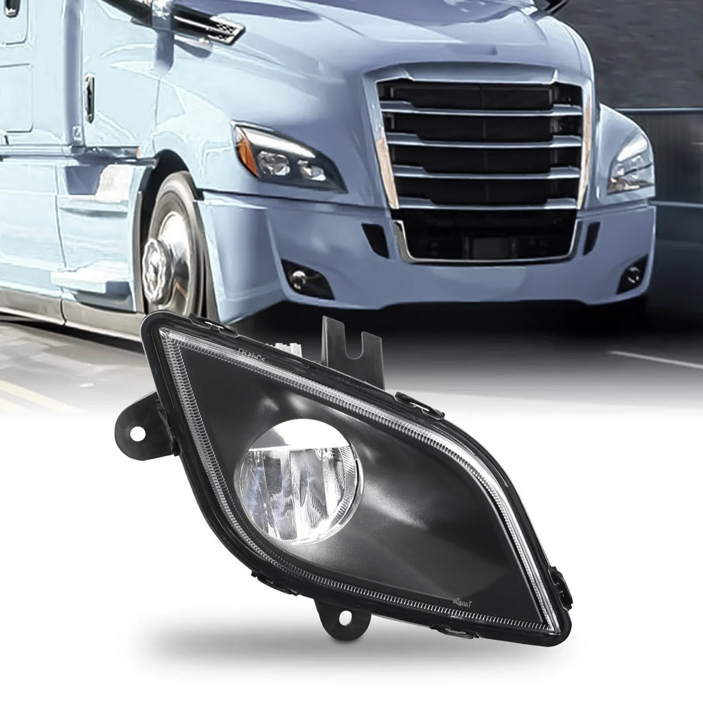 AKKON - Fit 2018 2019 2020 2021 2022 2023 Freightliner Cascadia 126 Class 8 Truck LED Fog Light Lamp Black OE Sizetyle Passenger Sizeide