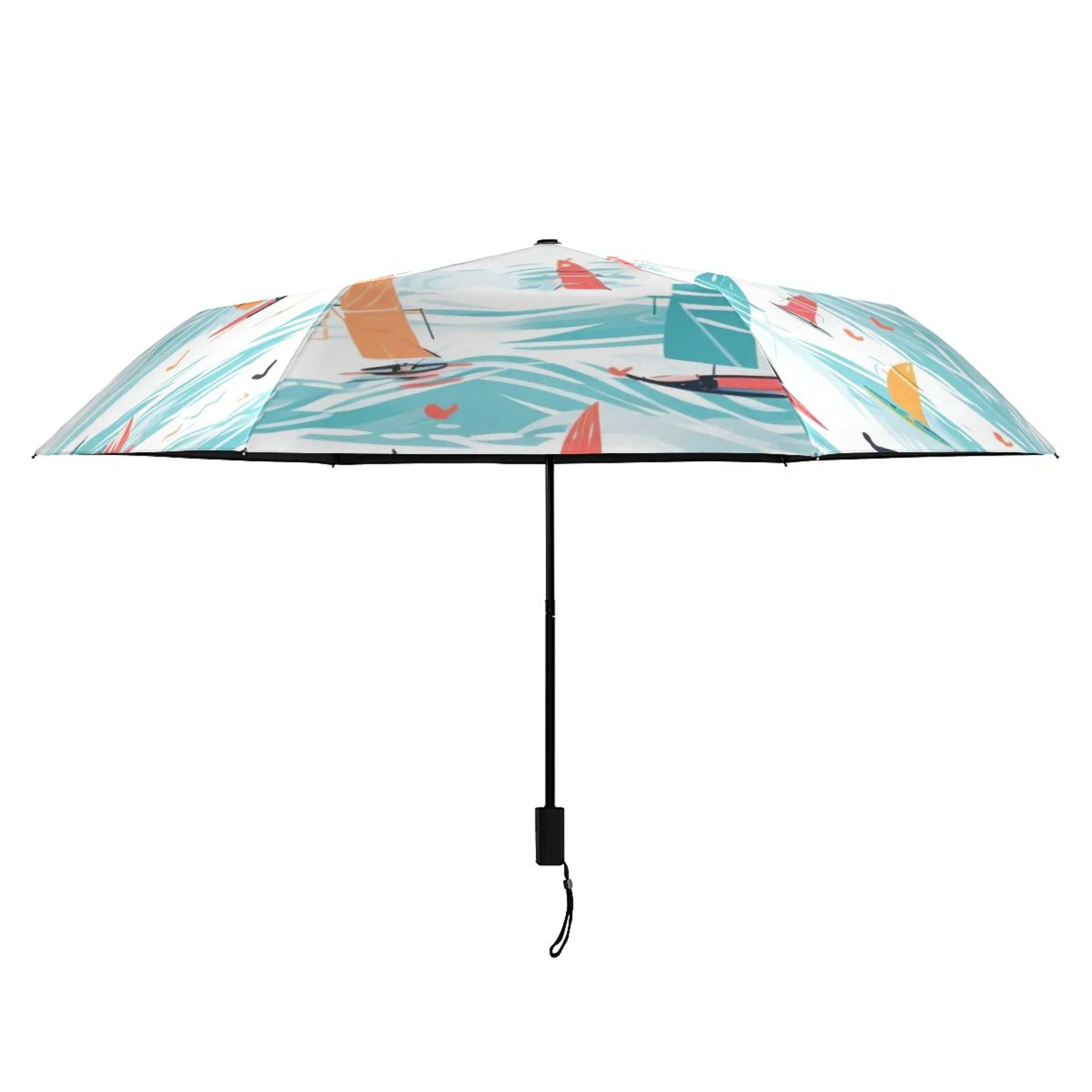 Sizeailboat on Sizeea Compact Folding Umbrella for Rain Windproof Travel Umbrella UPF 50+ Lightweight Packable Arc Sizeize