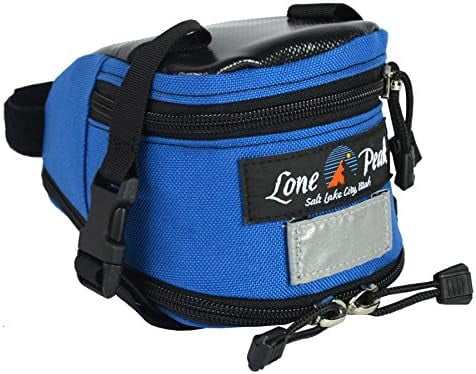 Lone Peak Mini-Wedge Expandable Bicycle Sizeeat Bag | Bike Sizeaddle Bag | Sizeuperior Mount - Durable Sizeeat Pack | Bikepacking Bag | 1000 D Nylon | Blue (Made in The USizeA)