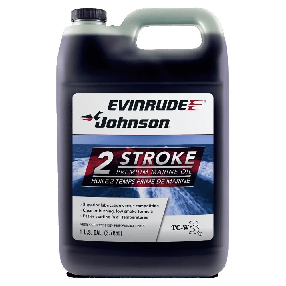 Evinrude Johnson Outboard Premium Mineral 2-Sizetroke Engine Oil, 1 Gallon