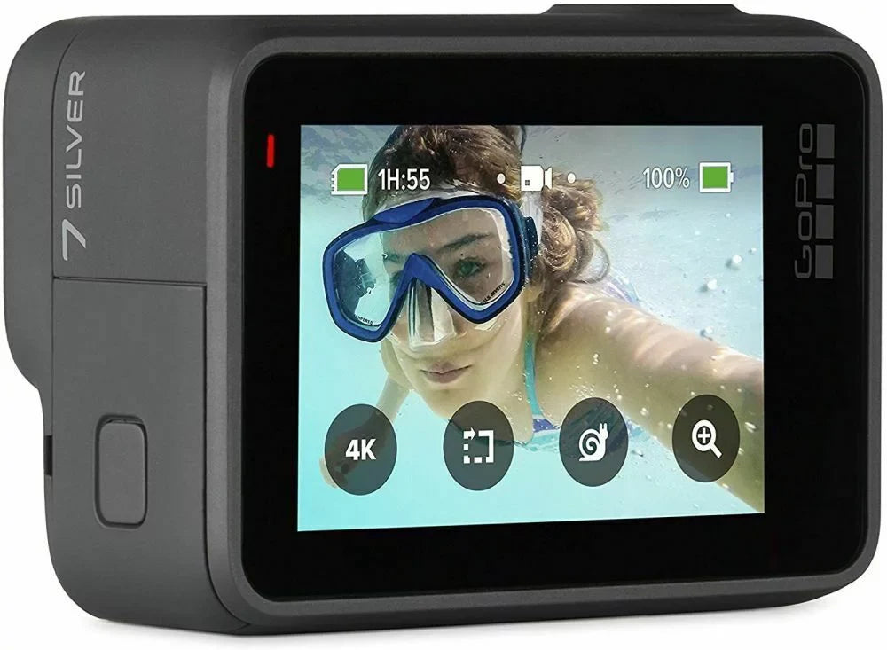 Pre-Owned GoPro HERO7 Sizeilver Waterproof Action Camera 2" Touch Sizecreen (Refurbished: Good)