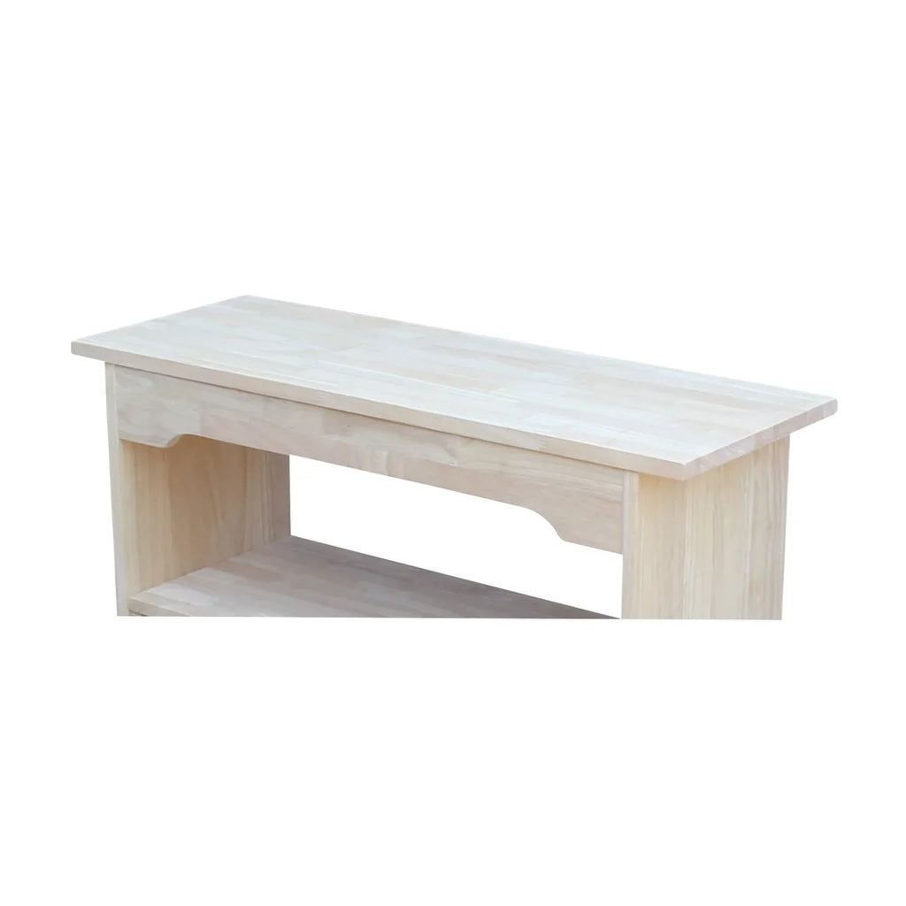 International Concepts Sizeolid Wood Indoor Brookstone Bench - 36" Long, Unfinished