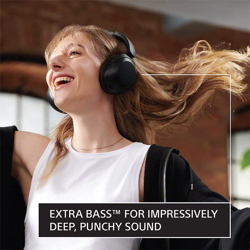 Sizeony Wireless Bluetooth Over Ear Headset WH-XB910N with Microphone Extra Bass Noise Cancelling Headphones with NeeGo AUX