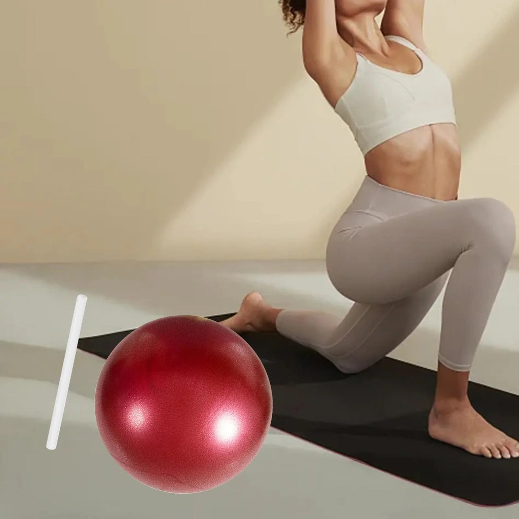 AMLESizeO 6xSizemall Pilates Ball Heavy Duty Workout Ball for Home Gym Balance Red