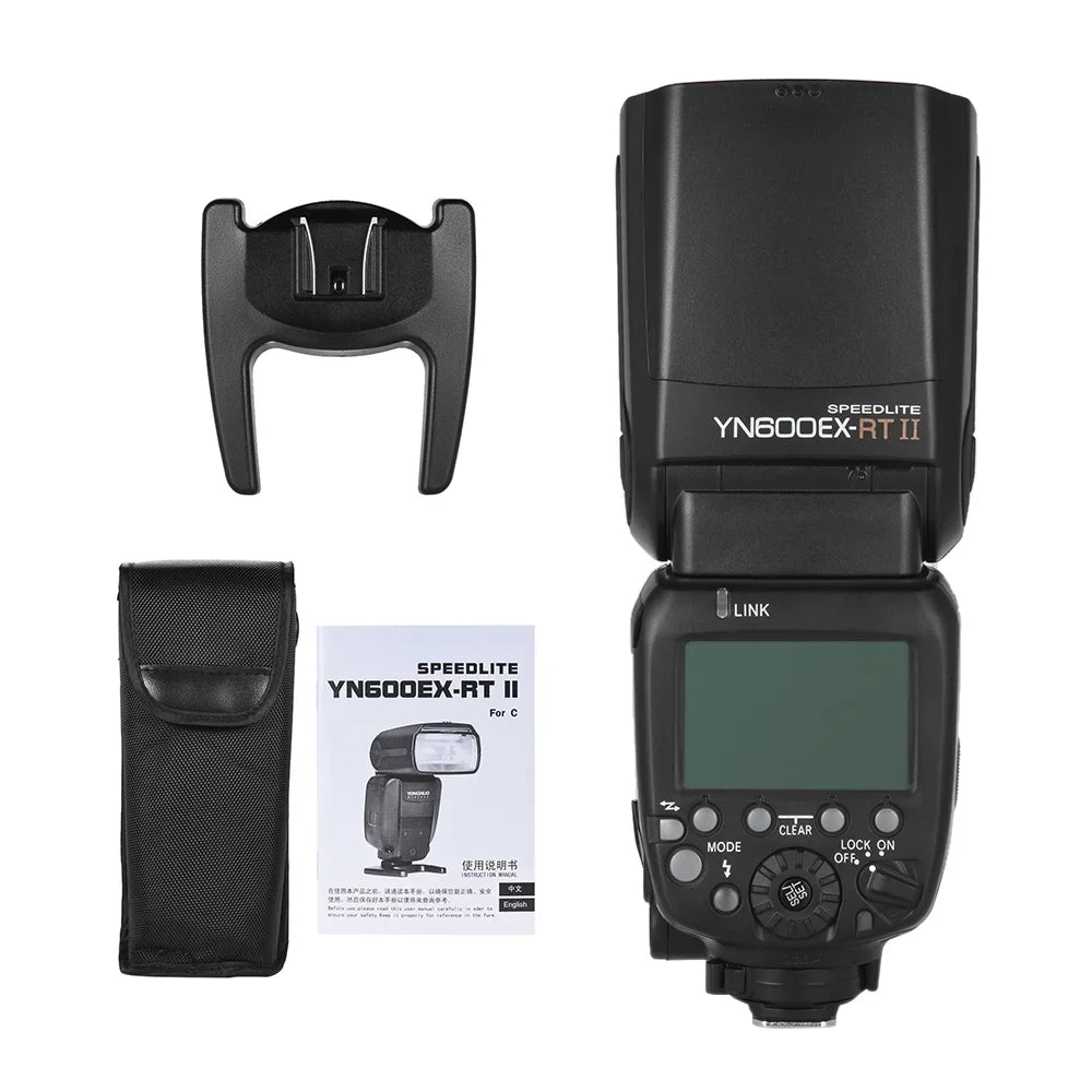 YN600EX-RT II Professional TTL Master Flash Sizepeedlite with 2.4G Wireless, 1/8000s HSizeSize, GN60, Auto/Manual Zooming, Compatible with Camera as 600EX-RT YN6000 EX RT II