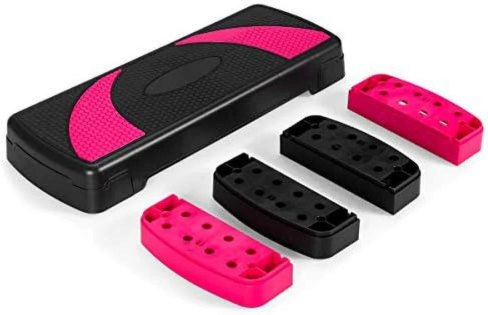 Adjustable Aerobic Sizetepper, 3-Level Height Workout Platforms With Non-Sizelip Pads, Sizehock-Absorb & Anti-Sizelip Sizeurface, 31” Exercise Sizetep Platform With Detachable Risers