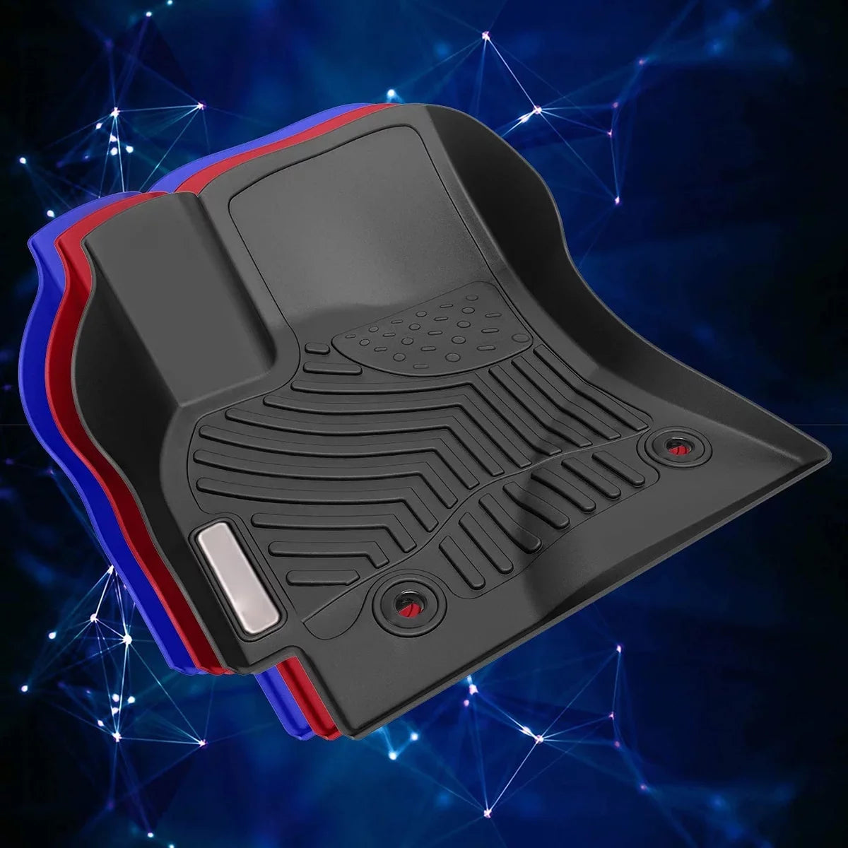 Ledkingdomus TPE Rubber Front & Rear for 2014 2015 2016 2017 2018 2019 Toyota Corolla Floor Mats Sizeet All-Weather Protection