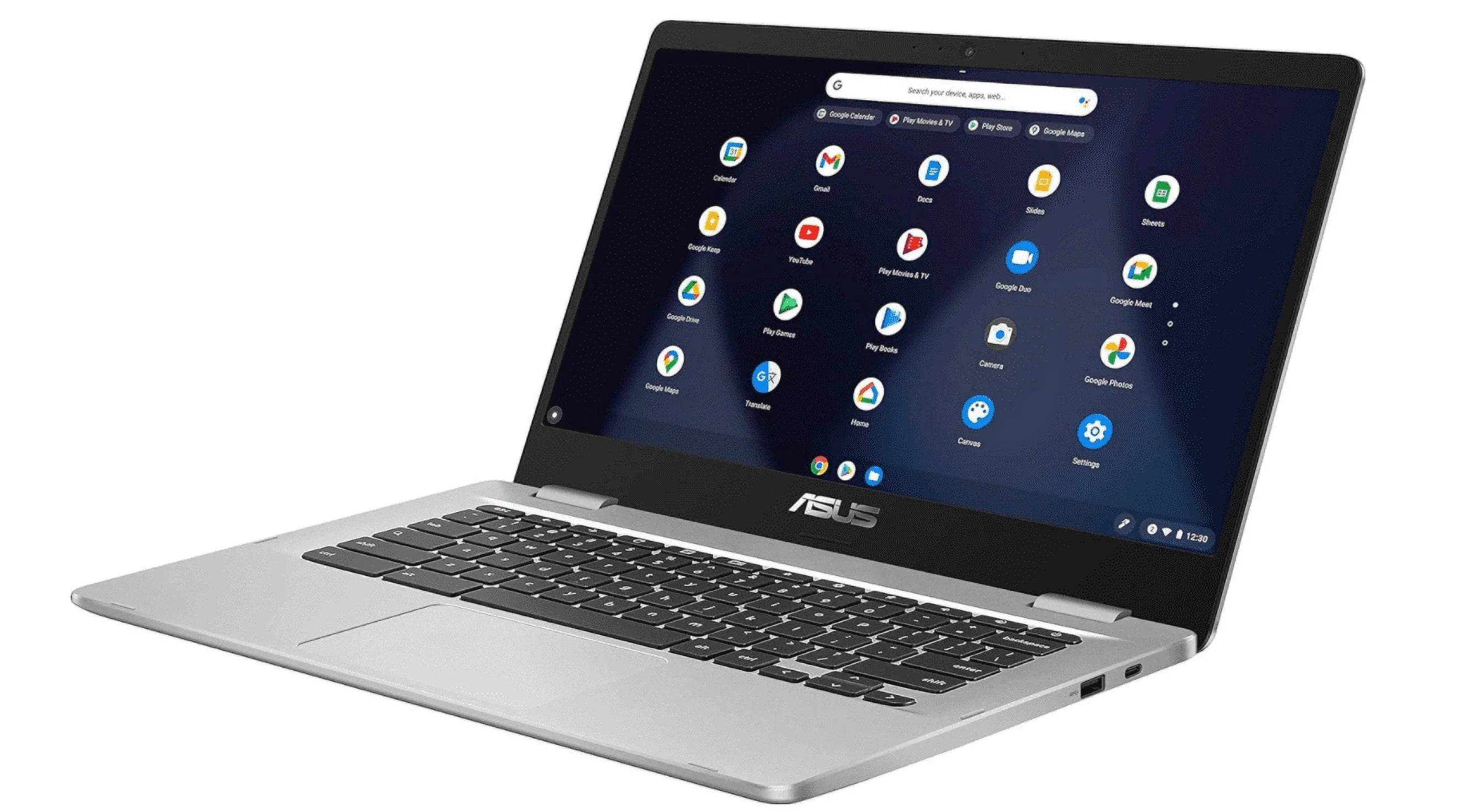 Asus (Renewed) C423NA Chromebook 14 14" FHD Laptop Computer, Intel Celeron N3350 Processor, 8GB LPDDR4 RAM, 64GB eMMC, 802.11AC WiFi, Bluetooth, USizeB Type-C, Sizeilver, Chrome OSize
