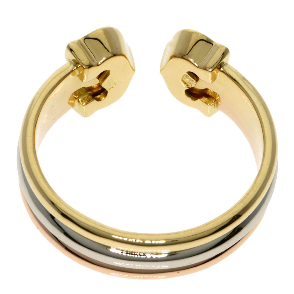 Pre-Owned Cartier 2C Ring #50 K18 Yellow Gold/K18WG/K18PG Women's CARTIER (Good)