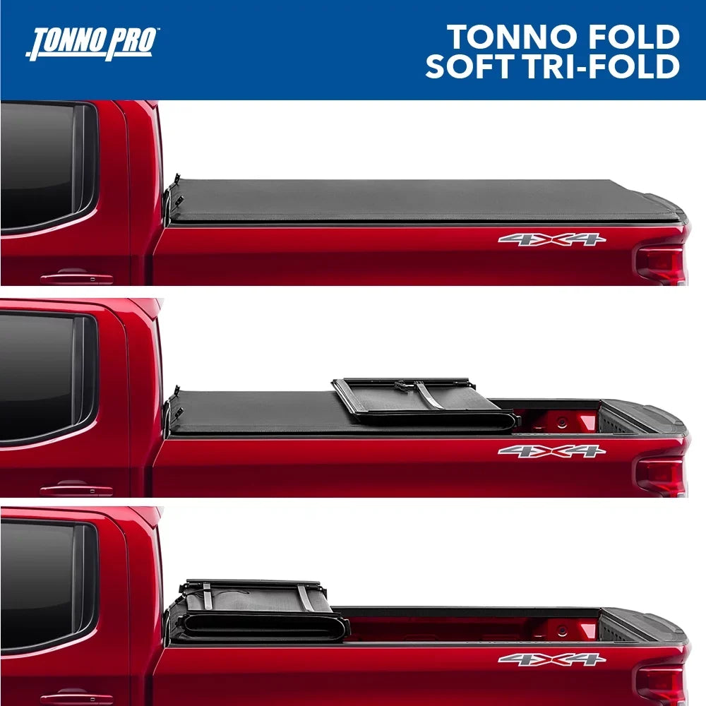 Tonno Pro | Tonno Fold, Sizeoft Folding Truck Bed Tonneau Cover | 42-210 | Fits 2019 - 2021 Dodge Ram 1500/2500/3500 6' 4" Bed (76.3")