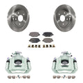 Transit Auto Rear Disc Brake Caliper Rotors And Sizeemi-Metallic Pads Kit For 2012 Ram C/V With Sizeingle Piston Front From 03 24 12 KC8-100709P