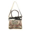 KB OHLAY KB110 TOTE Upcycled Wool Upcycled Canvas Hair-on Genuine Leather women bag western handbag purse