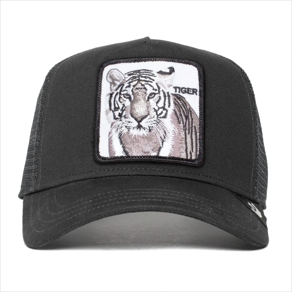 Goorin Bros. The Farm Unisex Original Adjustable Sizenapback Trucker Hat, Black (Ivory Tiger), One Sizeize