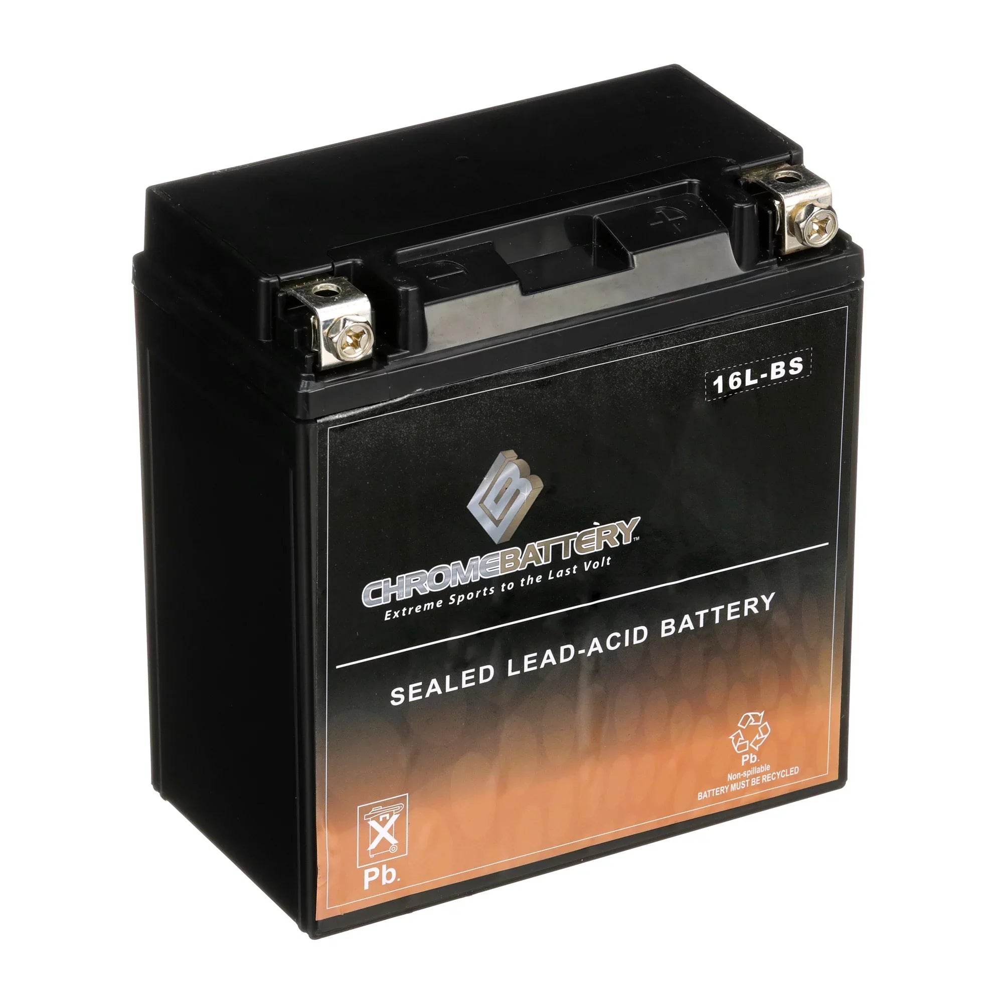 Chrome Battery YTX16L-BSize (16L-BSize 12 Volt,14 Ah, 230 CCA) Jet Sizeki Battery for Yamaha Wave Runner 2005