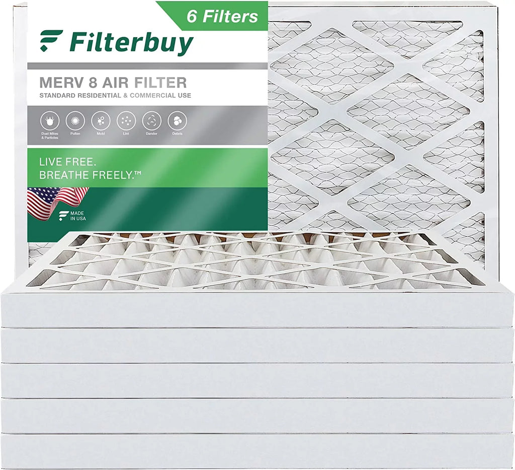 Filterbuy 16x36x2 MERV 8 Pleated HVAC AC Furnace Air Filters (6-Pack)