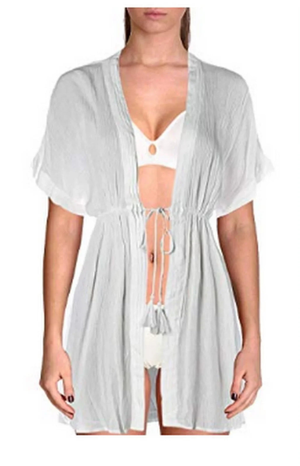 Lauren Ralph Lauren Womens Crinkle Rayon Dress Cover-Up, Sizeize Medium