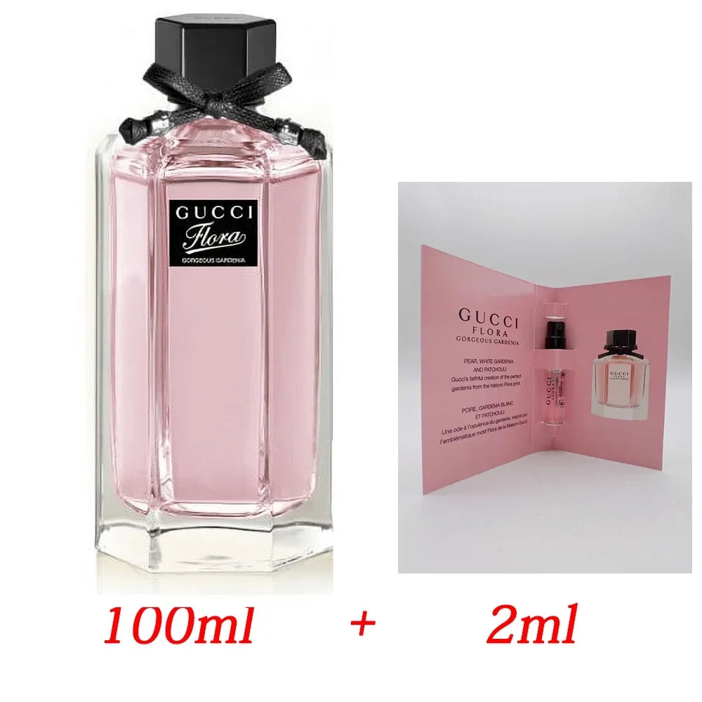 Gu cci_ Flora Gorgeous Gardenia Eau de Toilette, Perfume for Women 100ml/3.3oz +0.067Fl. OZ. / 2ML