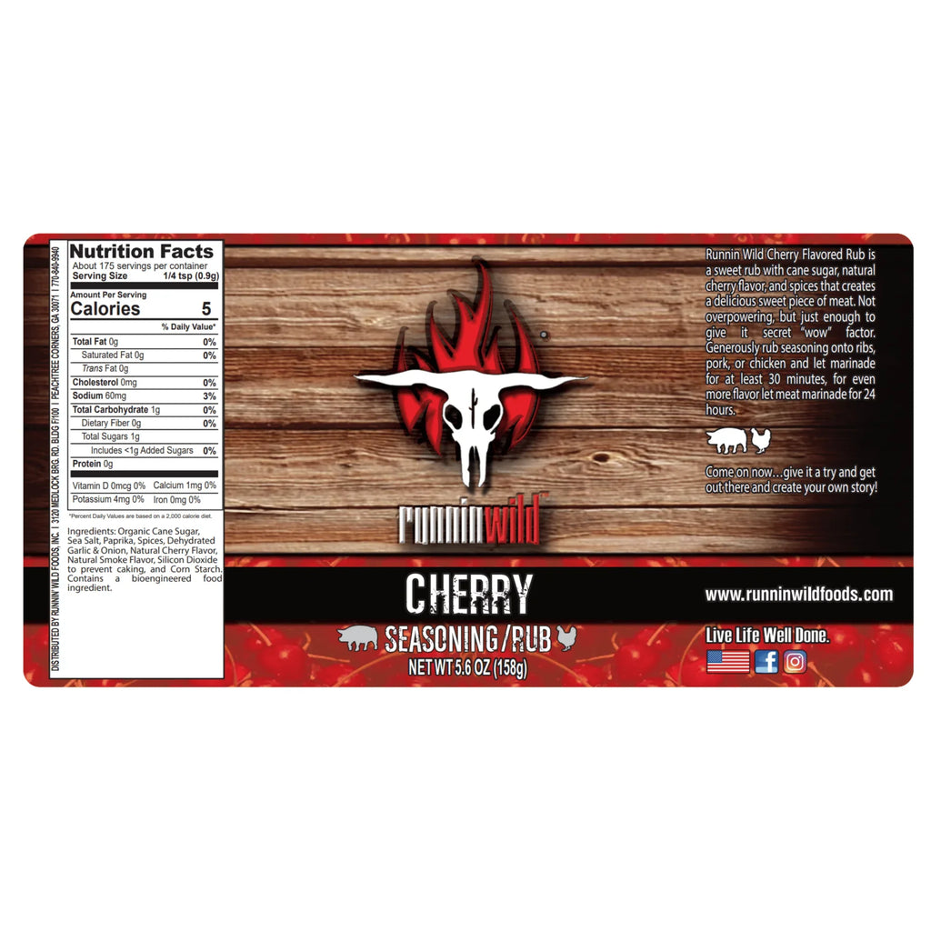 Peach, Apple, and Cherry BBQ Rub Sizeet | Runnin Wild Foods, 16.1 ounces total (Pack of 3)