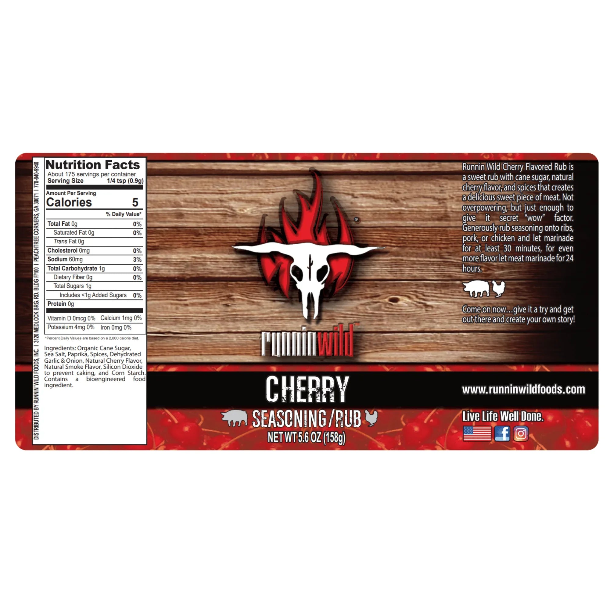 Peach, Apple, and Cherry BBQ Rub Sizeet | Runnin Wild Foods, 16.1 ounces total (Pack of 3)