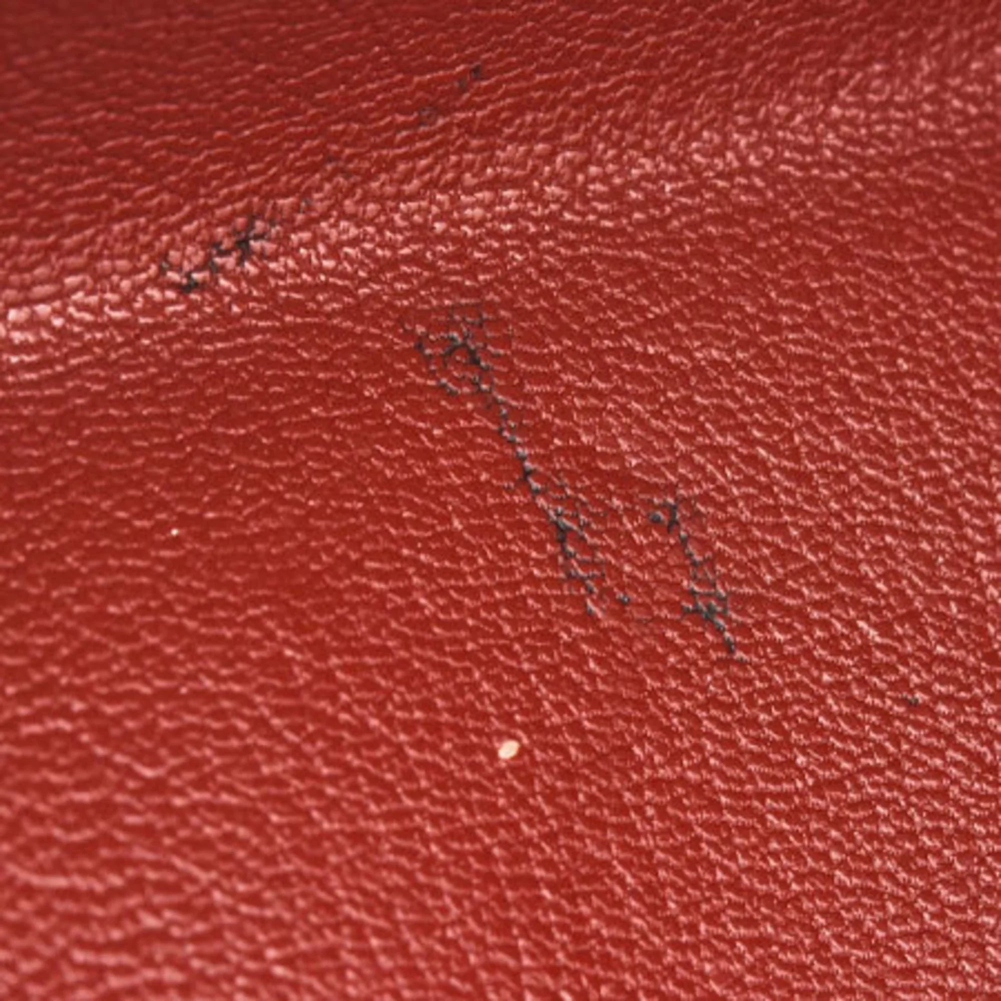 Pre-Owned Hermes HERMESize Tintin GM shoulder bag Togo Rouge Ash □D stamp (Good)