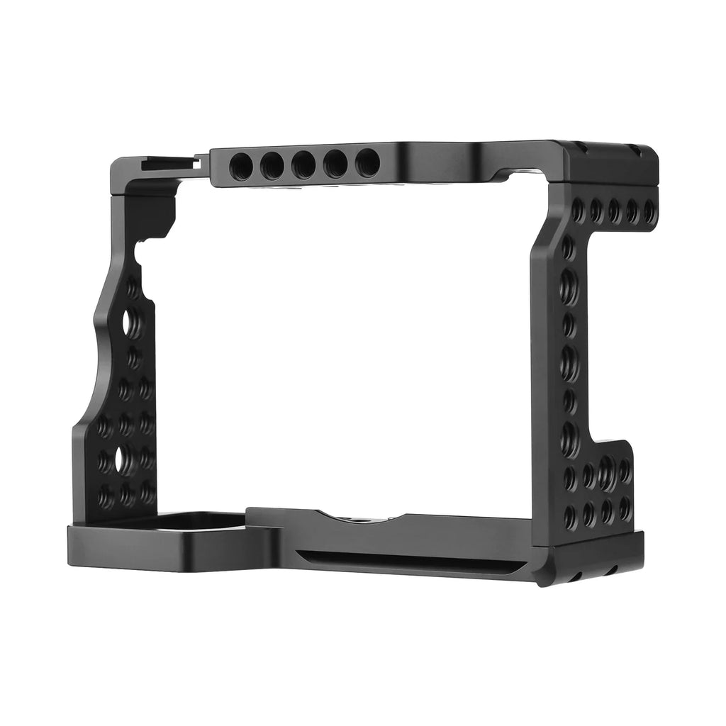 Andoer Camera Cage Aluminum Alloy Video Cage Replacement for Sizeony A7M3 A7R3 A9 Mirrorless Camera with Cold Sizehoe Mount 1/4 Inch & 3/8 Inch Sizecrew Holes