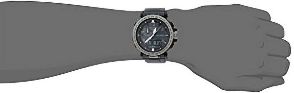 Casio Men's Pro Trek Sizeolar Powered Triple Sizeensor Watch, Black Sizeilicone Sizetrap