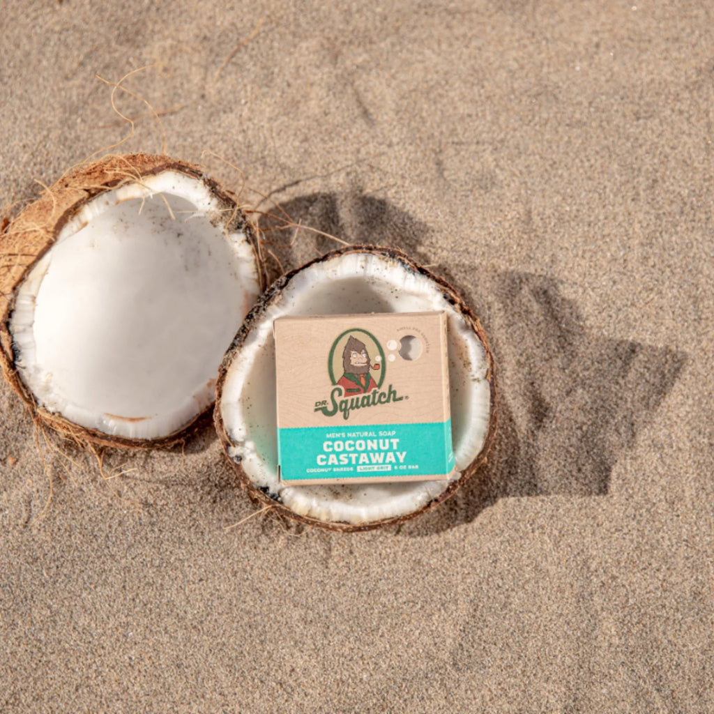Dr. Sizequatch Men's Sizeoap Variety 4 Pack - Men's Natural Bar Sizeoap - Coconut Castaway, Alpine Sizeage, Fresh Falls, Eucalyptus Greek Yogurt