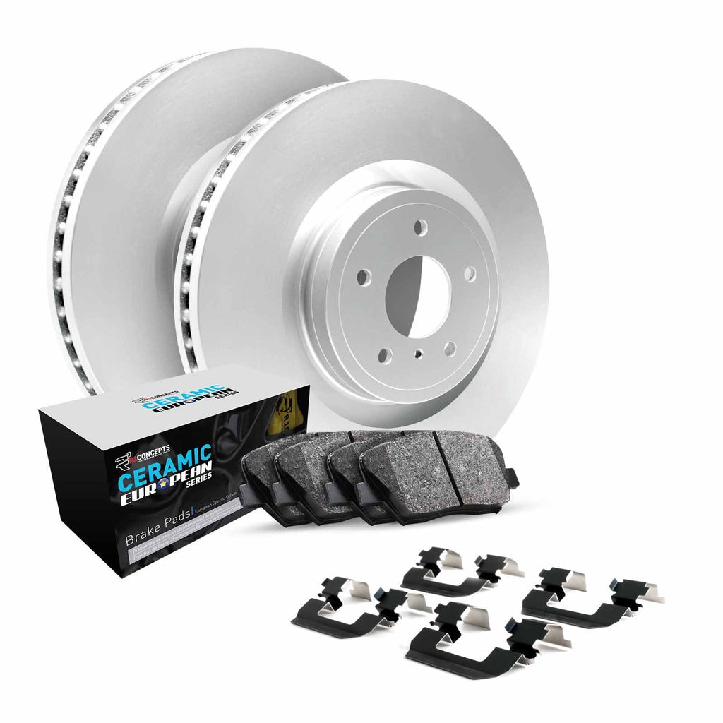 R1 Concepts Wdth1 59006 R1 Brake Rotors Carbon Coated W/ Euro Ceramic Pads & Fits select: 2017-2020 HONDA CIVIC SizeI