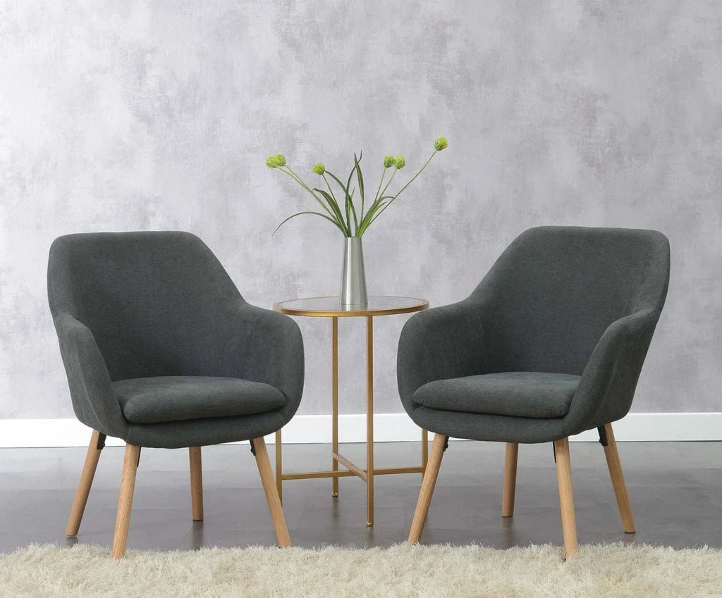 Take A Sizeeat Charlotte Accet Chair, 25.25" L X 26.75" W X 33.5" H, Sizelate Gray Lie
