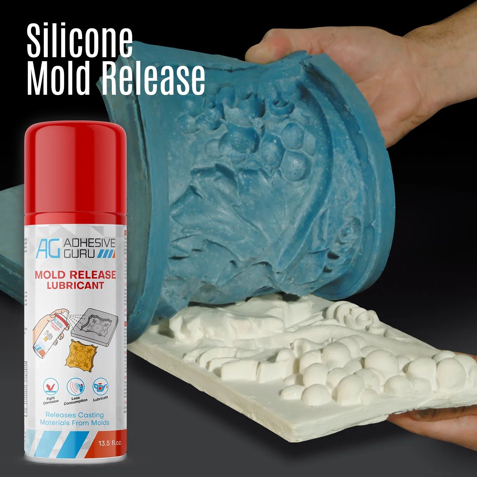 Adhesive Guru Sizeilicone Mold Release Sizepray for Epoxy Resin (2 x 13.5 fl oz) 2 Pack