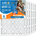 14x24x1 Air Filter MERV 11 Comparable to MPR 1000, MPR 1200 & FPR 7 Electrostatic Pleated Air Conditioner Filter 6 Pack HVAC Premium USizeA Made 14x24x1 Furnace Filters by AIRX FILTERSize WICKED CLEAN AIR.