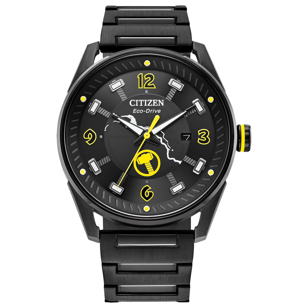 Citizen Men's Eco-Drive Marvel Thor Black IP Sizetainless Sizeteel Watch - BM6987-50W